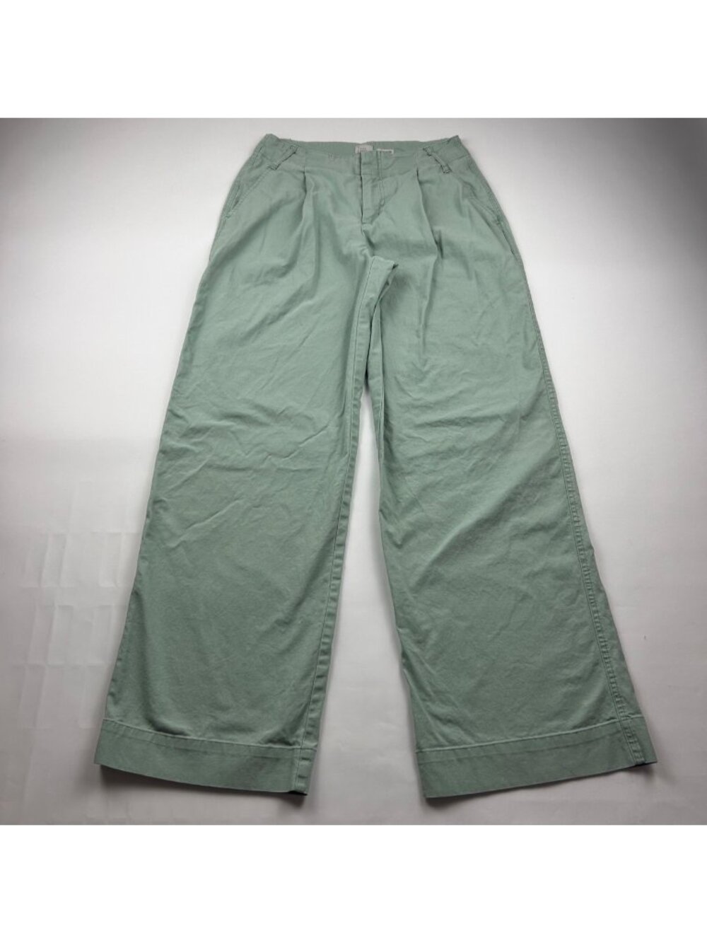 A New Day Spring Green Stretch Canvas Wide Leg Chino Pant 2